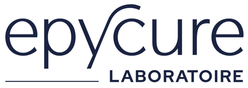 Logo with text 'epycure LABORATOIRE' in dark blue.
