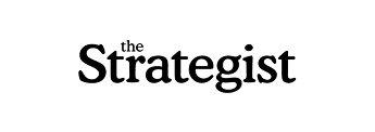 The logo for The Strategist in black text on a white background.