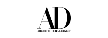 The black and white logo for Architectural Digest, featuring the letters 'AD' over the full title.