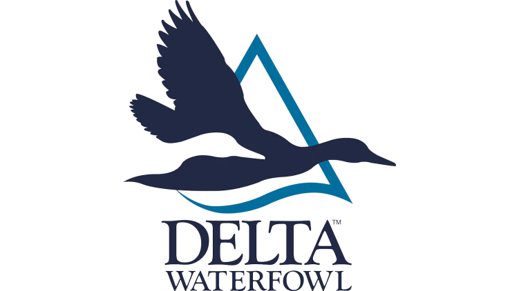 Logo of a flying duck with 'Delta Waterfowl' text.