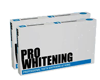 Two boxes labeled 'Pro Whitening' for teeth whitening at home.