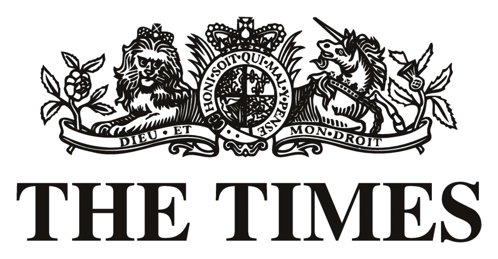 The Times logo with a lion and unicorn crest above the text.