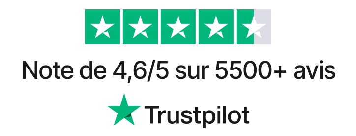 Trustpilot rating of 4.6 out of 5 stars from over 5500 reviews.