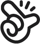 Illustration of a hand making a snapping gesture.