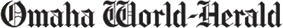 'Logo of Omaha World-Herald newspaper in black lettering.'