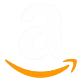 The Amazon logo, showing a faint white lowercase 'a' over an orange smile-shaped swoosh.