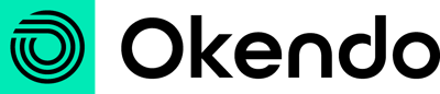 Logo with text 'Okendo' and a circular geometric design.