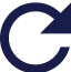 A dark blue circular arrow icon on a light background.