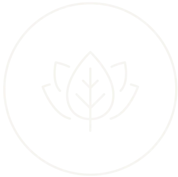 Pixelated lotus flower icon inside a circle on a black background.