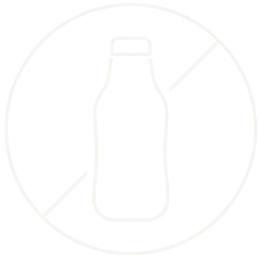 Pixelated milk bottle with a prohibition symbol.