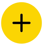 A yellow circle with a black plus sign.