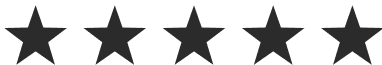 'Five pixelated star-like figures in a row.'
