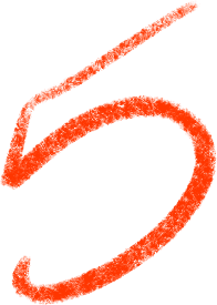 Red handwritten number five on a transparent background.