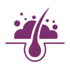 Abstract purple music-themed illustration with instruments and notes.