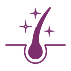 Purple stylized tree with roots extending horizontally.