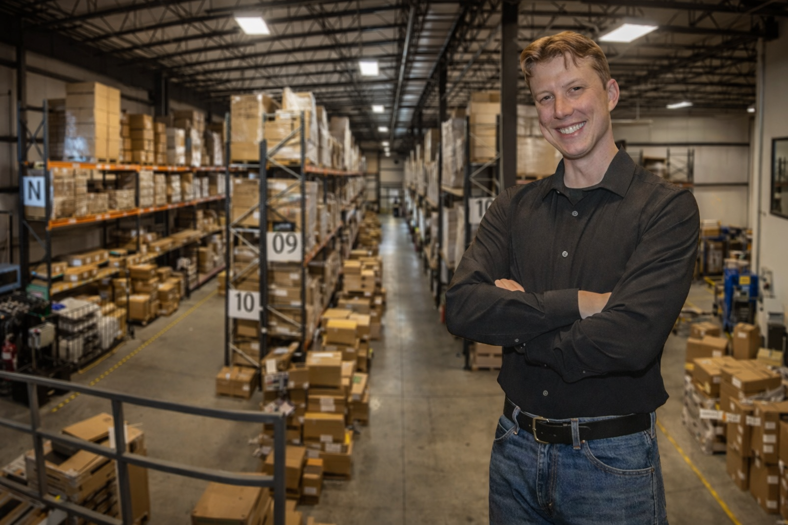Chad Carleton in Good Company warehouse