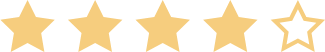 Four out of five stars rating icon.