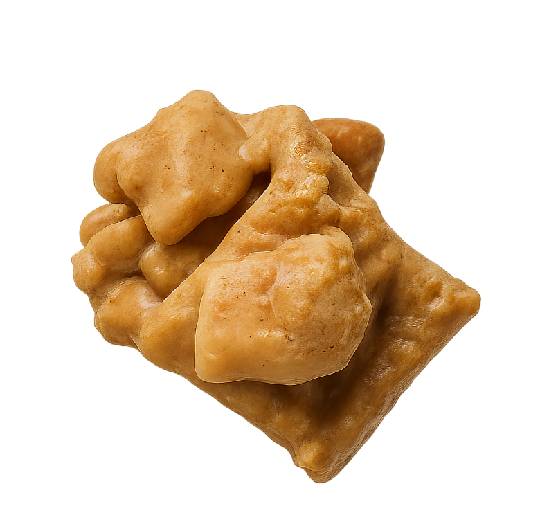 Carved stone sculpture resembling a clenched fist.