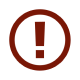 A red circle with an exclamation mark inside on a dark background.