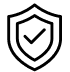 Icon of a shield with a checkmark inside