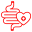 Red hand icon with a heart symbol in the palm.