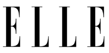 The word ELLE in a black serif font against a white background.