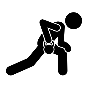 Icon of a person performing CPR on another person.