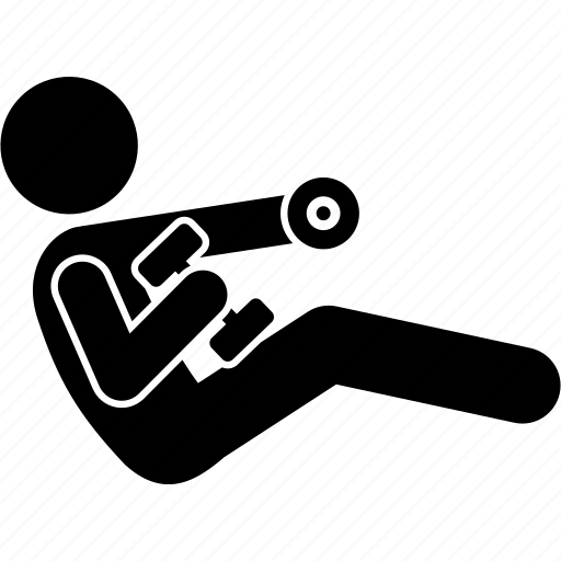 Silhouette of a person sitting with one arm extended.