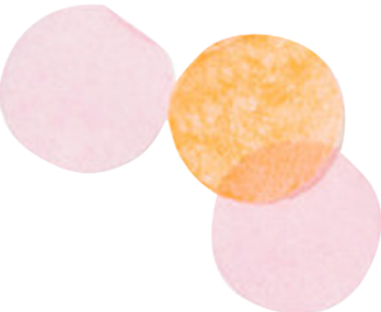 Abstract image with overlapping pink and orange circles.