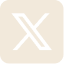 A stylized white letter X inside a light beige rounded square.