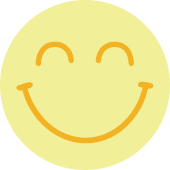 A simple, hand-drawn illustration of a yellow analog clock with white hands and hour markers.
