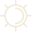 A faint, beige line icon of a stylized sun.