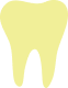 A simple, stylized icon of a tooth in a pale yellow color against a white background.