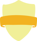 A stylized illustration of a light yellow, five-petaled flower with an orange and white center.