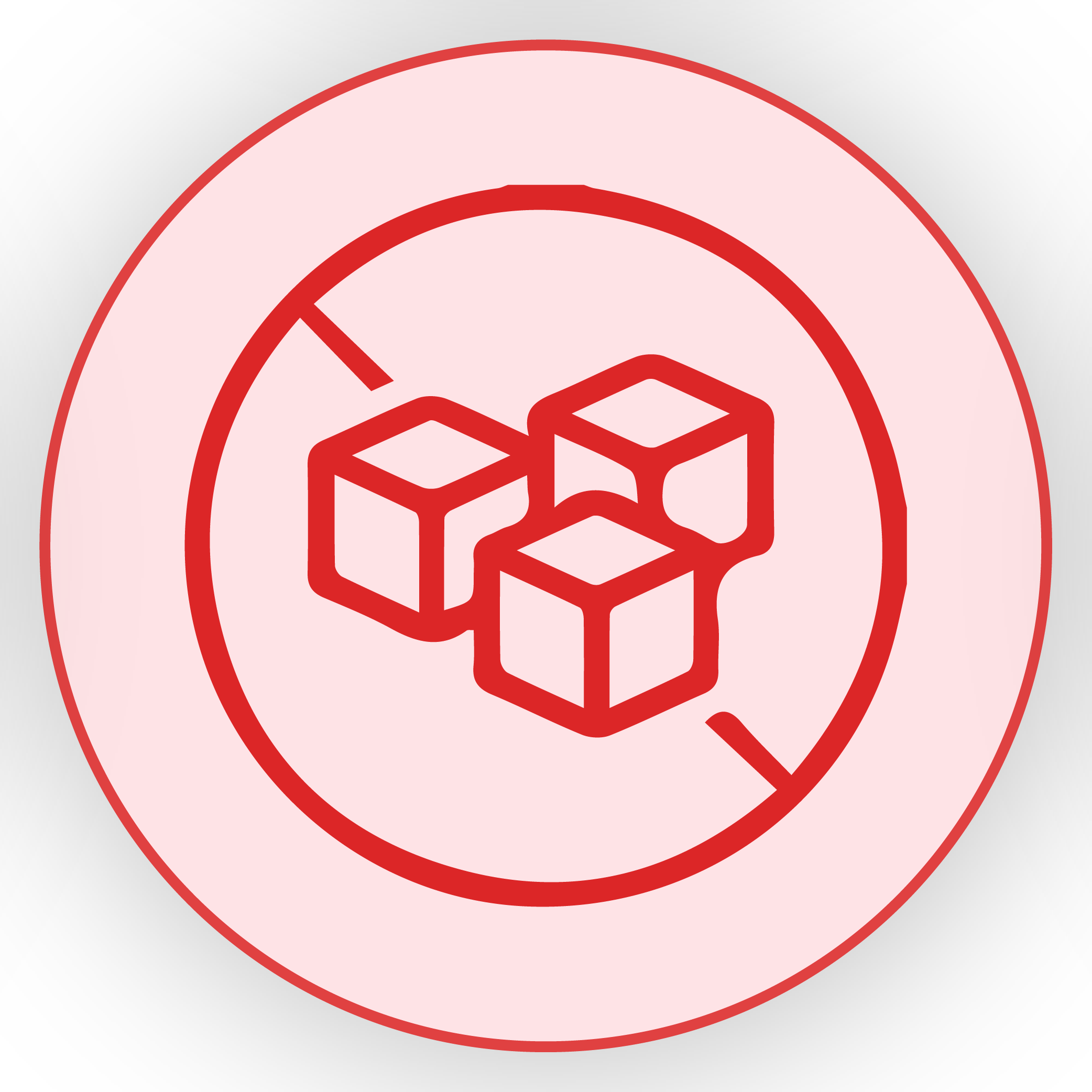 A red sugar-free icon with a prohibition sign over three sugar cubes.
