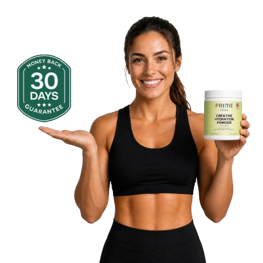 30-days money-back guarantee Prime by Avanelle creatine hydration powder