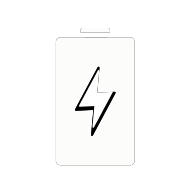 Icon of a battery with a lightning bolt inside.