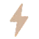 Stylized lightning bolt icon on a plain background.
