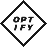 Black diamond shape with the word 'OPTIFY' inside.