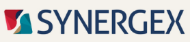 Logo of Synergex with stylized letter 'S' design.