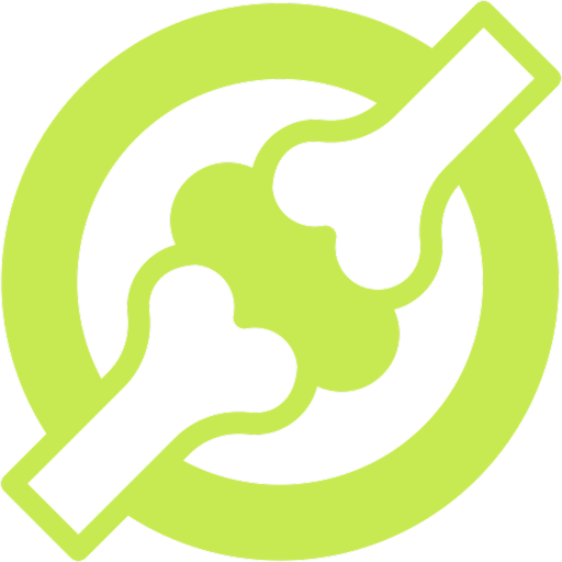 Green icon of two hands shaking inside a circle.