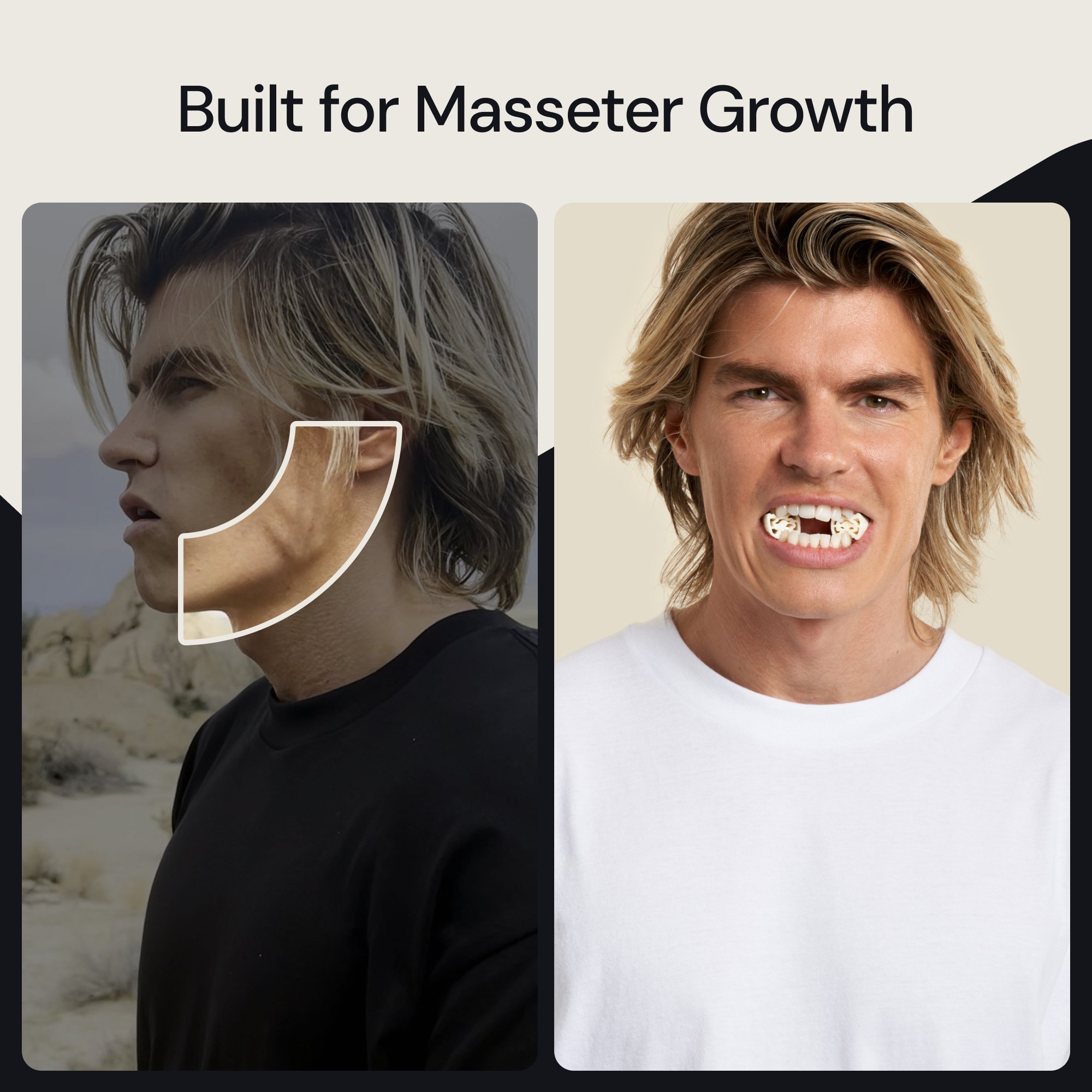 A product image of the Jawline Elite 3 Level Set, showing the different resistance exercisers and packaging.