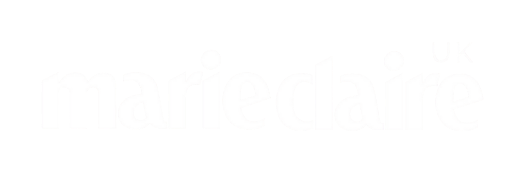 White 'marie claire UK' logo on a black background.
