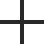 A black plus sign icon on a white background.