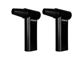 Two black handheld devices with nozzles, labeled 'HYDROBYTE.'