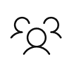 Placeholder image of three silhouettes in a circle, representing people.