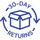 Icon of a box with arrows and text '30-Day Returns.'