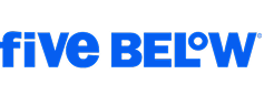 Five Below logo in blue letters.