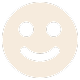 A simple, off-white smiley face icon on a dark background.