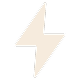 A stylized, off-white lightning bolt icon on a black background.